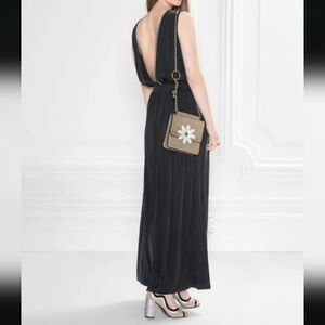 & Other Stories Black Sleeveless Open Back Maxi Dress